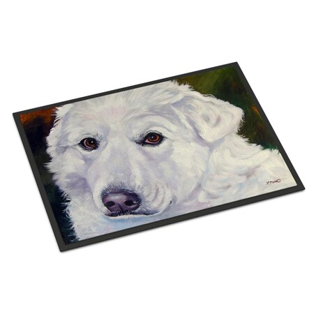 Carolines Treasures 24 x 36 in. Great Pyrenees Contemplation Indoor or Outdoor Mat 7418JMAT